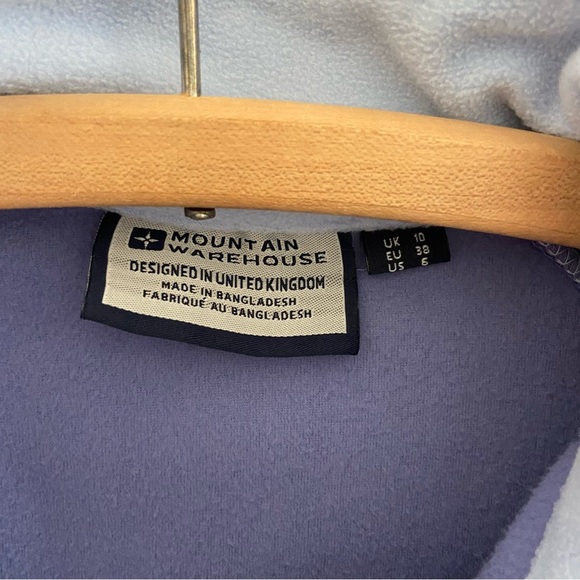 NWT Mountain Warehouse Purple Half Zip Fleece Sweater Women’s Size 6 - Picture 2 of 4
